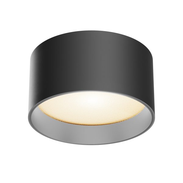 C089CL plafondlamp zwart brandend