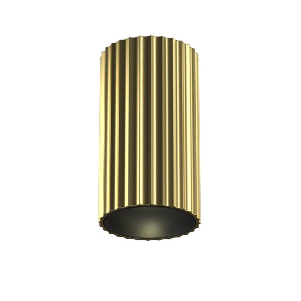 C106CL plafondlamp GU10 borstelig staal brandend