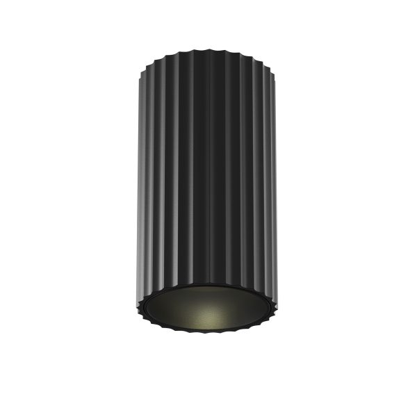 C106CL plafondlamp GU10 zwart brandend