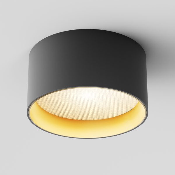 C089CL plafondlamp borstelig mat goud productfoto
