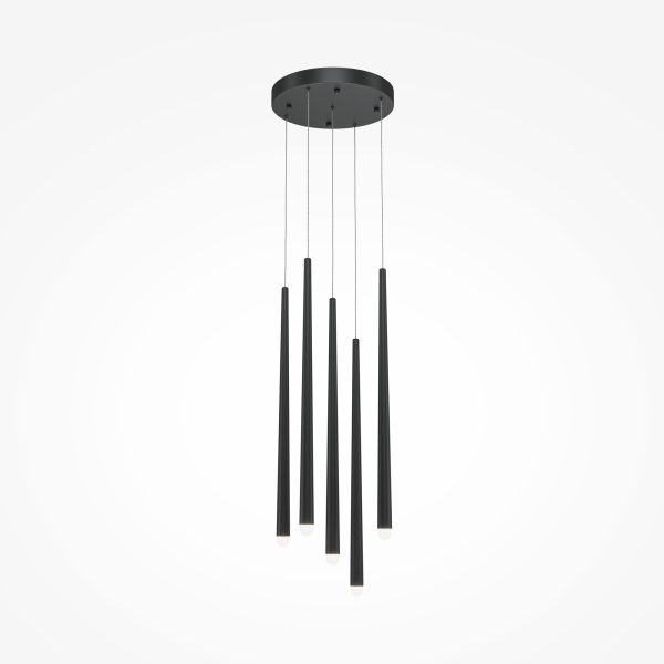 Hanglamp Cascade Zwart, 5 lichts