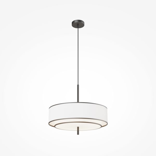 Hanglamp Bergamo Wit/Zwart, 5 lichts