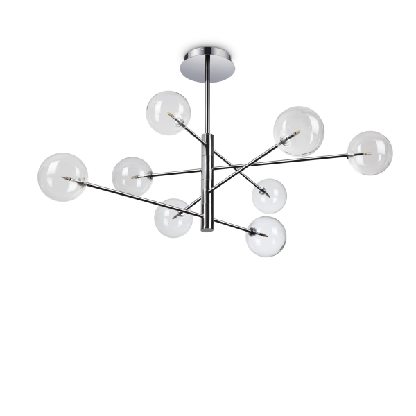 Hanglamp EQUINOXE Chroom, 8 lichts