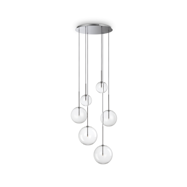 Hanglamp EQUINOXE Chroom, 6 lichts