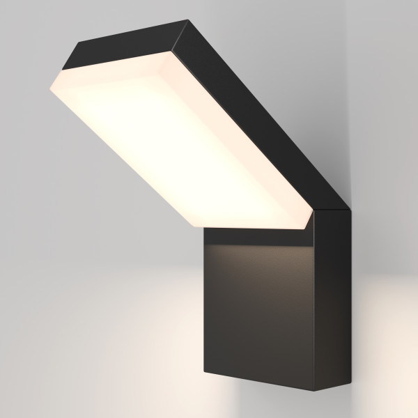 Buitenwandlamp Paso Zwart vooraanzicht - OANN