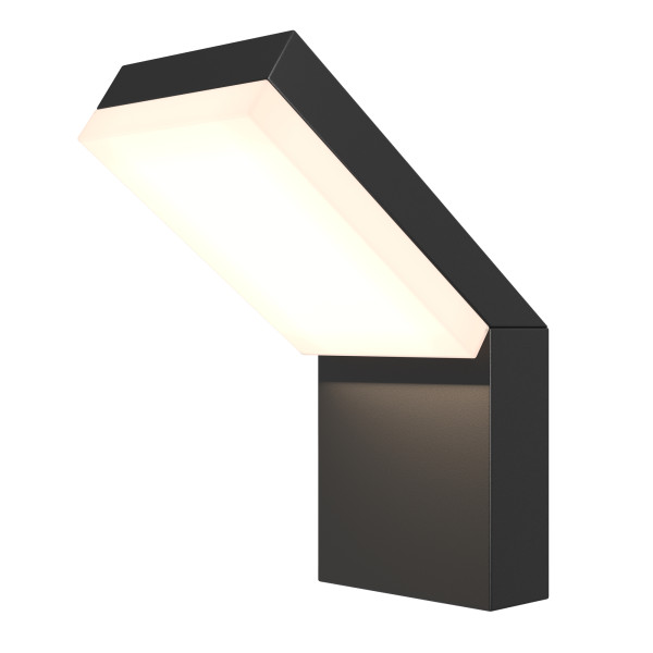 Buitenwandlamp Paso Zwart sfeerimpressie - OANN