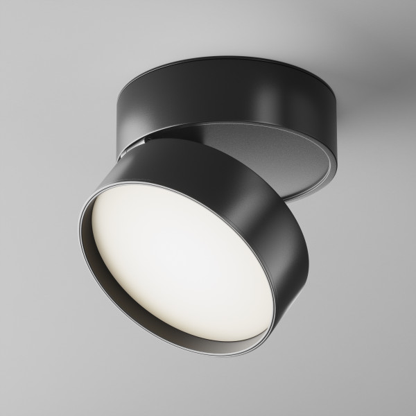 Plafondlamp Onda Zwart vooraanzicht - OANN