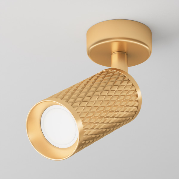 Plafondlamp Focus Design Mat goud vooraanzicht - OANN