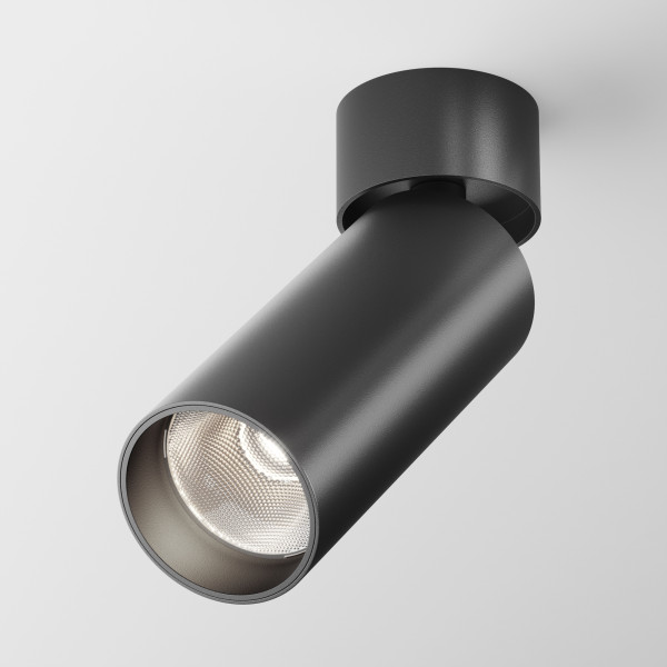 Plafondlamp Focus Zwart vooraanzicht - OANN