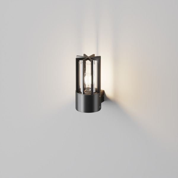 Buitenwandlamp Barrel Grafiet vooraanzicht - OANN