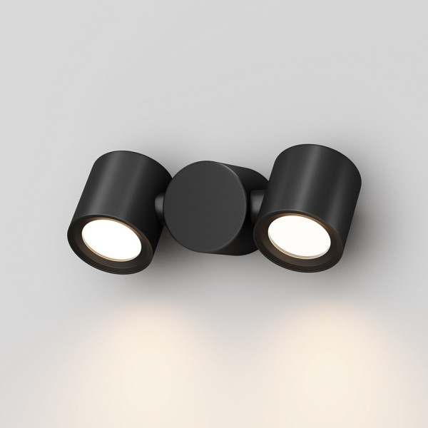 Buitenwandlamp Wall Street Zwart, 2 lichts van Maytoni – afbeelding 3