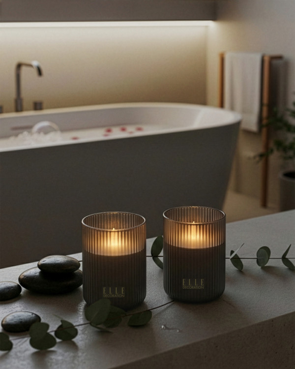 BELLEVILLE 1-lichts – taupe frost geript van Elle Decoration