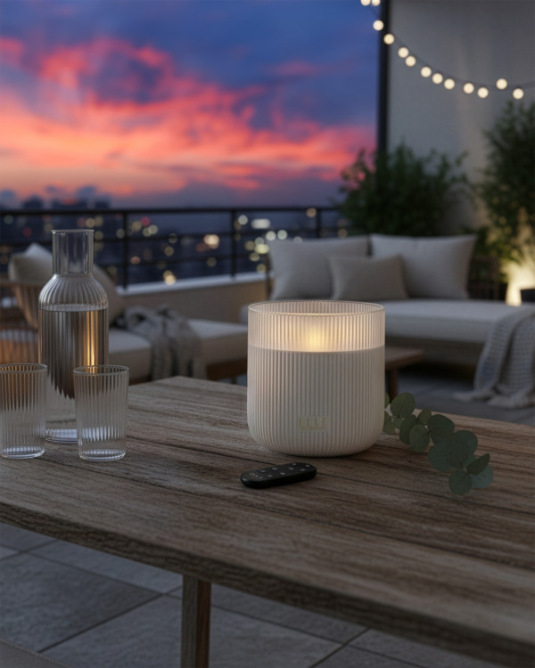 BELLEVILLE 3-lichts – wit frost geribd van Elle Decoration