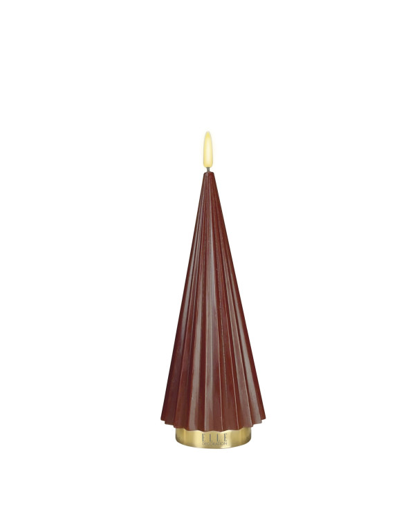 BOREAL M – bordeaux, LED kaars van Elle Decoration