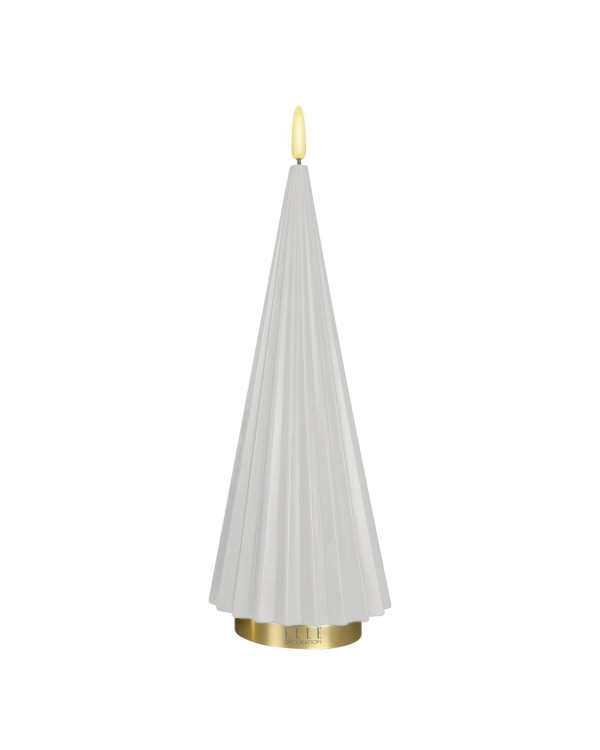 BOREAL L – wit, LED kaars van Elle Decoration