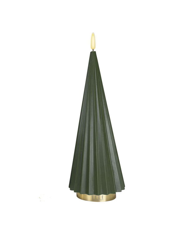 BOREAL L – olijfgroen, LED-kaars van Elle Decoration