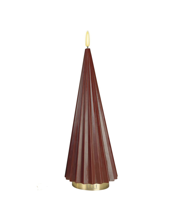 BOREAL L – bordeaux, LED kaars van Elle Decoration