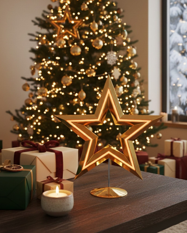FREESTAR – gouden, oplaadbare decoratieve lamp van Sompex – afbeelding 5