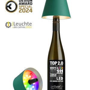 TOP 2.0 – Groen, oplaadbare flessenlamp van Sompex – afbeelding 4