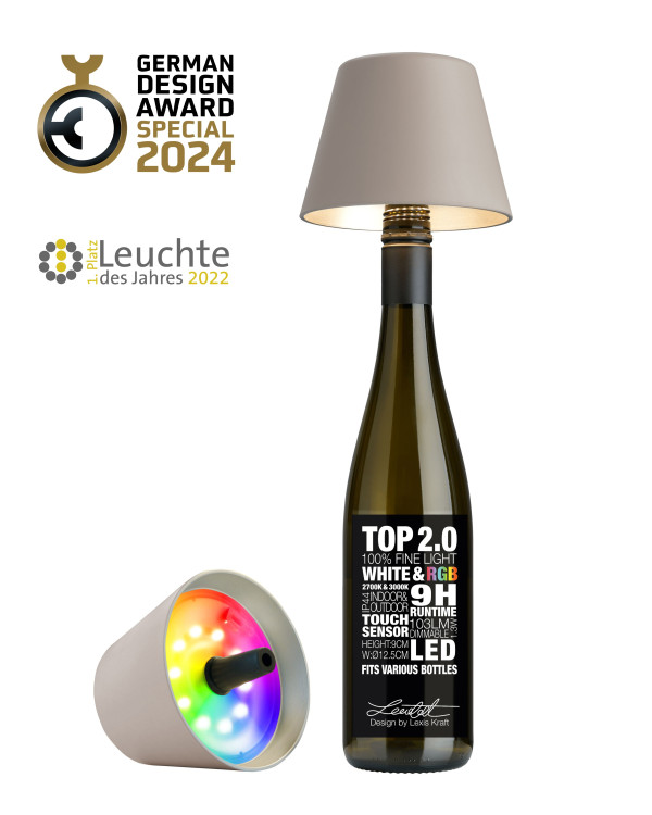 TOP 2.0 – Zand, oplaadbare flessenlamp van Sompex – afbeelding 5