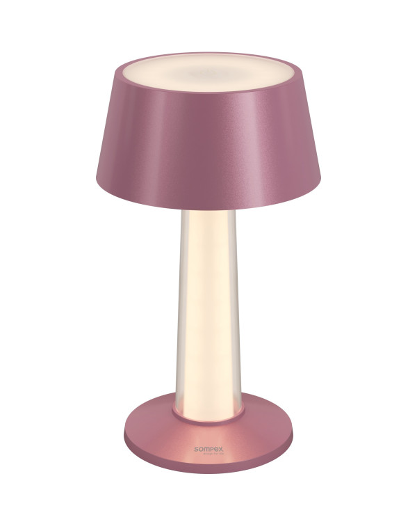 LULU – roze metallic, oplaadbare tafellamp