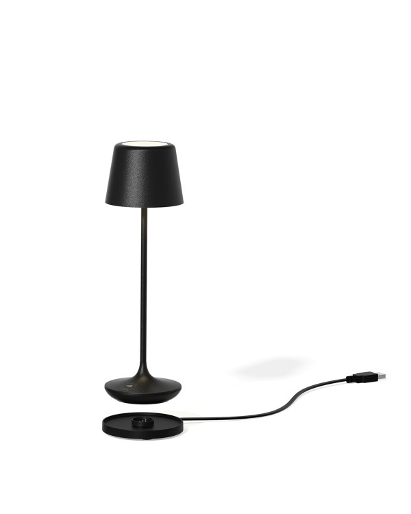BARI – RGB oplaadbare tafellamp, zwart van Leonardo – afbeelding 3