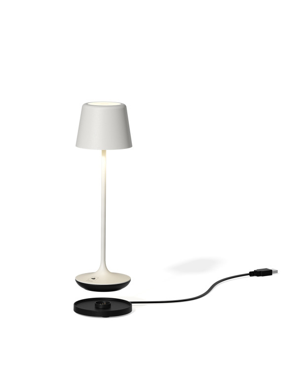 BARI – RGB oplaadbare tafellamp, wit van Leonardo – afbeelding 3