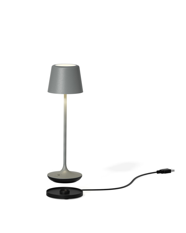 BARI – RGB oplaadbare tafellamp, grijs van Leonardo – afbeelding 3