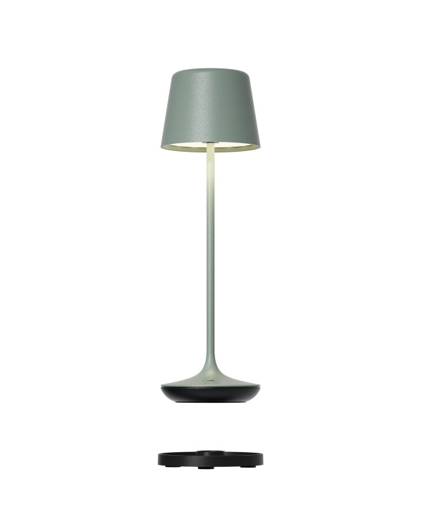 BARI – RGB oplaadbare tafellamp, olijfgroen van Leonardo – afbeelding 4