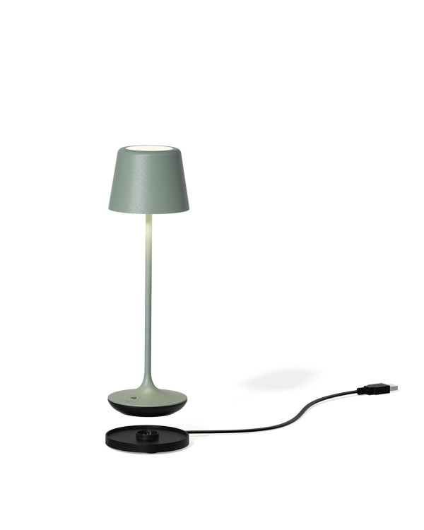BARI – RGB oplaadbare tafellamp, olijfgroen van Leonardo – afbeelding 3