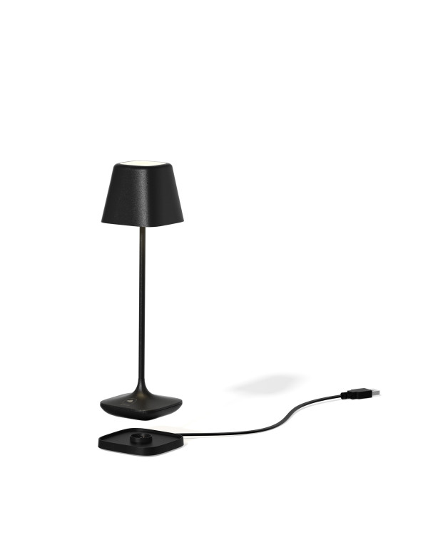 CAPRI – oplaadbare RGB-tafellamp, zwart van Leonardo – afbeelding 3