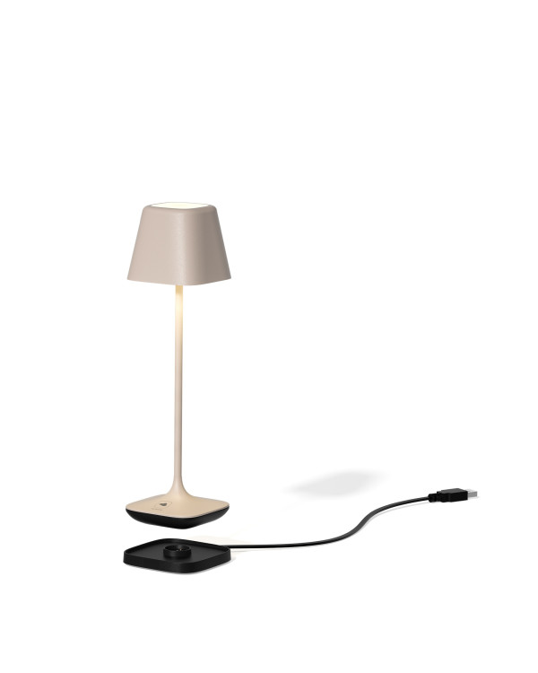 CAPRI – oplaadbare RGB-tafellamp, zand van Leonardo – afbeelding 3