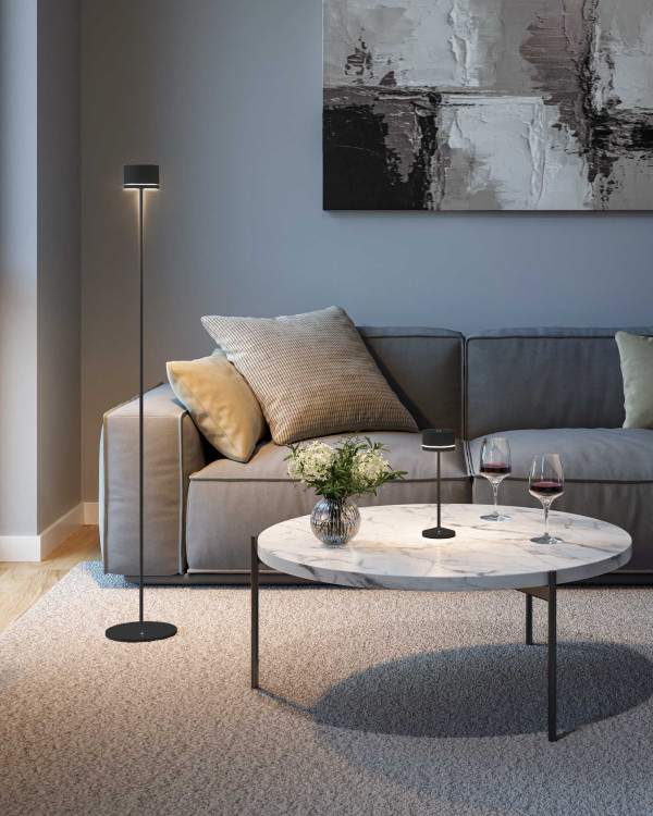 MONZA – zwart, oplaadbare vloerlamp van Leonardo – afbeelding 2