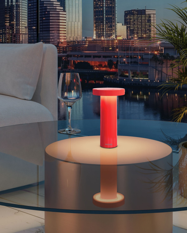VOLUME – Neon Oranje, oplaadbare tafellamp van Sompex – afbeelding 4
