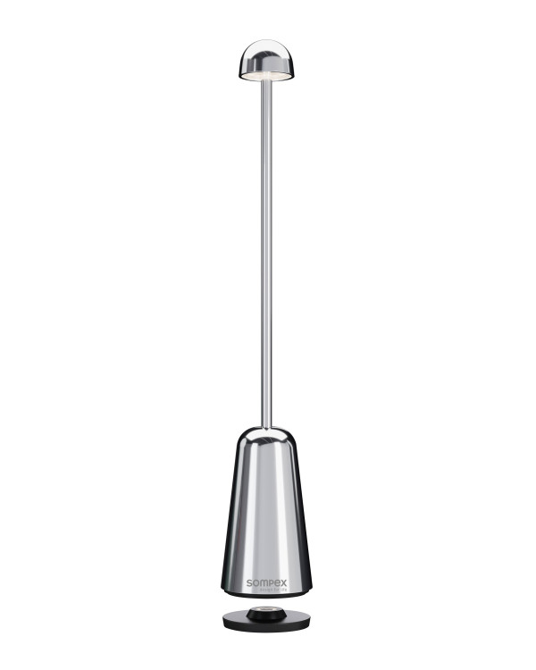 MINIMAX – verchroomde, oplaadbare tafellamp van Sompex – afbeelding 2