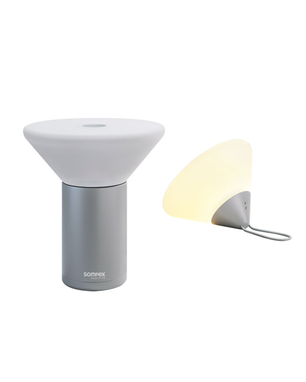 MIKONO – Grijs, oplaadbare tafel- en hanglamp van Sompex – afbeelding 4