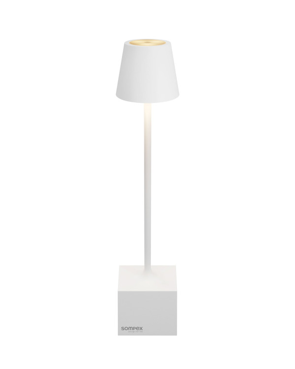 DAVE – Wit, oplaadbare tafellamp van Sompex – afbeelding 3