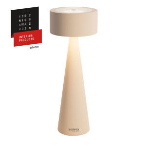 ELODY – Zand, oplaadbare tafellamp van Sompex