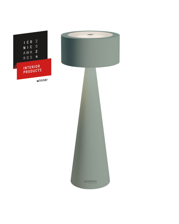 ELODY – Olijfgroen, oplaadbare tafellamp van Sompex – afbeelding 2