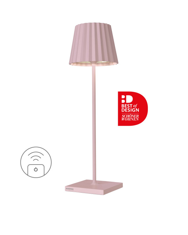 TROLL RC – roze, oplaadbare tafellamp