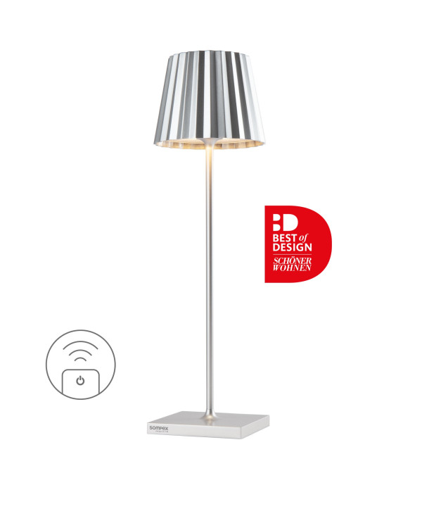 TROLL RC – zilver, oplaadbare tafellamp van Sompex – afbeelding 3