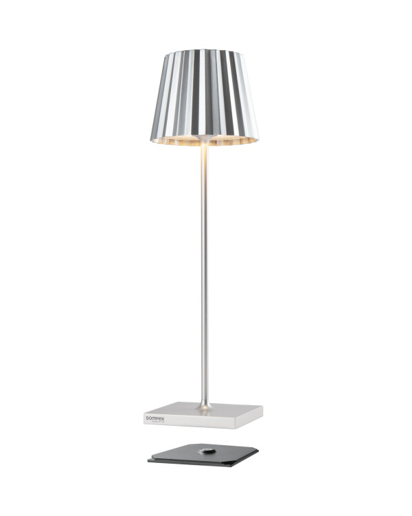 TROLL RC – zilver, oplaadbare tafellamp van Sompex – afbeelding 2