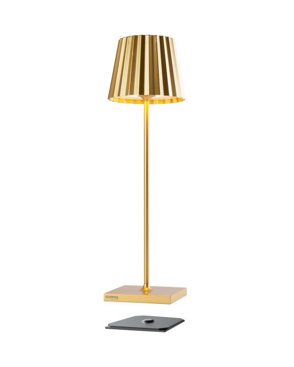 TROLL RC – gouden, oplaadbare tafellamp van Sompex – afbeelding 2