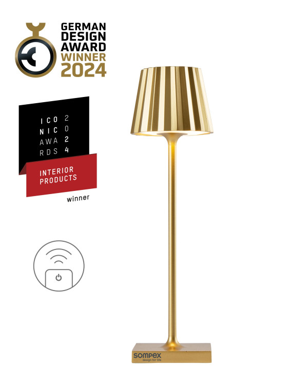 TROLL NANO – gouden, oplaadbare tafellamp van Sompex – afbeelding 4