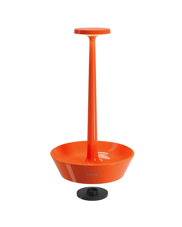 TAKEAWAY – neon oranje, oplaadbare tafellamp van Sompex