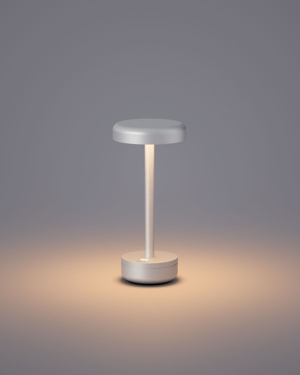 IENA – zilver mat, oplaadbare tafellamp van Elle Decoration – afbeelding 2