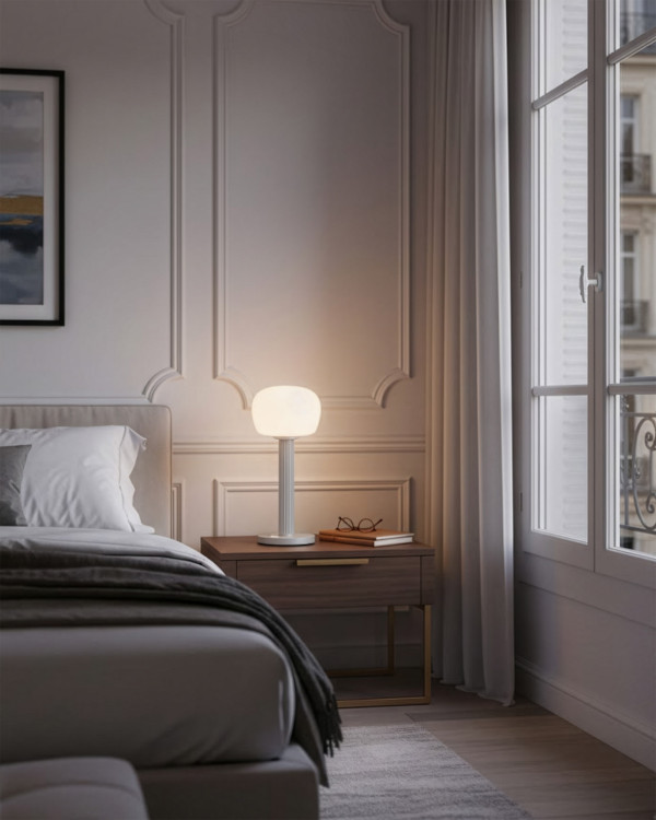 VENDOME – zilver mat, oplaadbare tafellamp van Elle Decoration