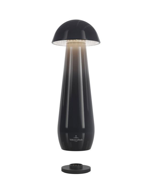 MODENA – 21cm, zwart keramiek, oplaadbare tafellamp van Villeroy & Boch