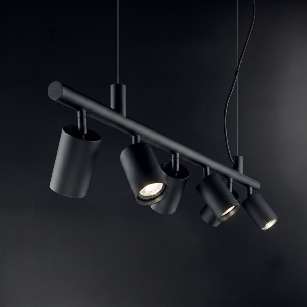 Hanglamp DYNAMITE zwart van Ideal Lux sfeerbeeld - OANN