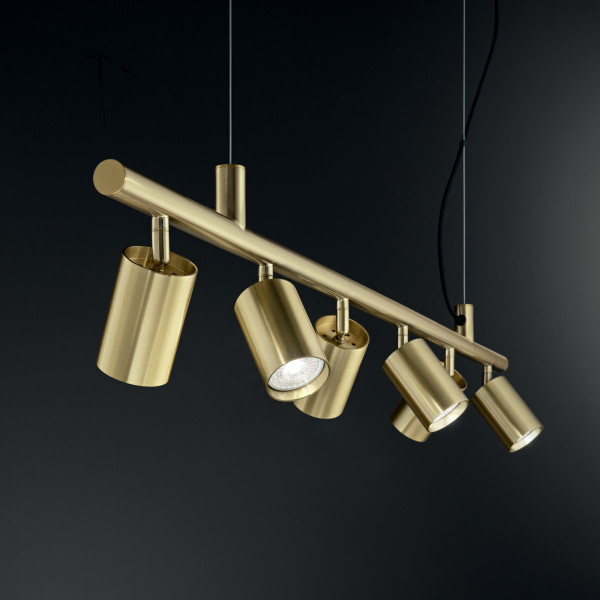 Hanglamp DYNAMITE messing van Ideal Lux sfeerbeeld - OANN